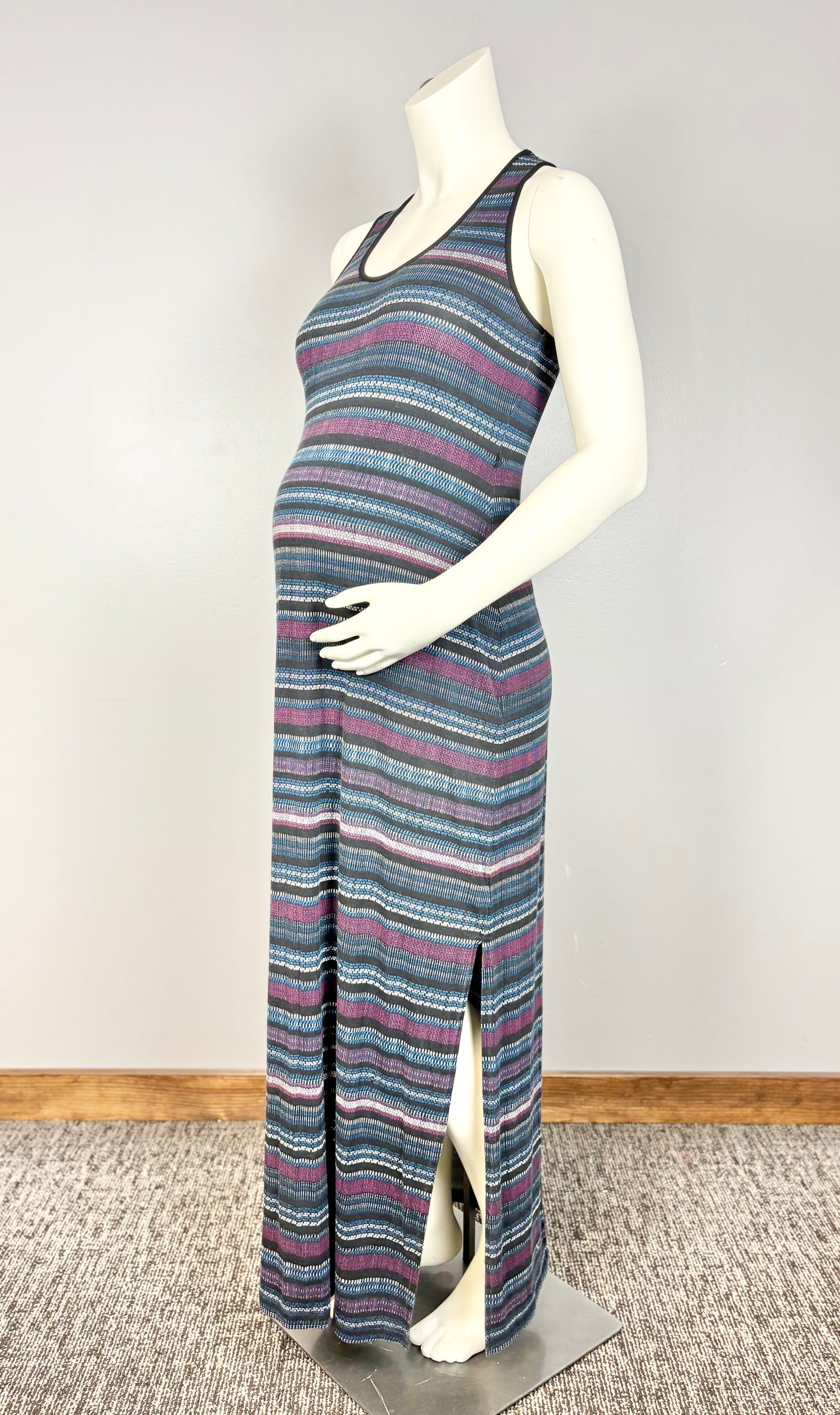 M – Thyme Striped Maxi Dress