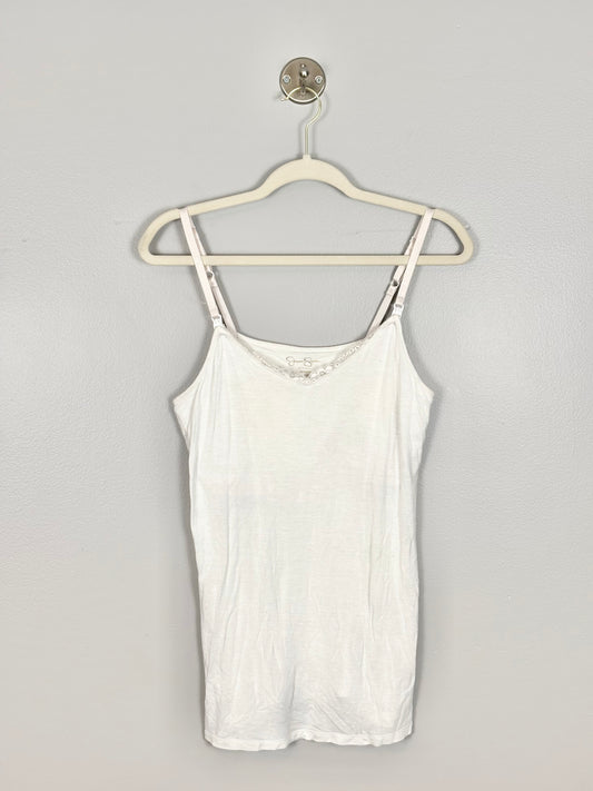 M - Jessica Simpson White Nursing Tank