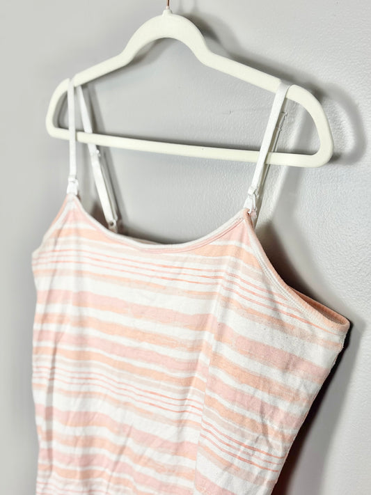 XL - Motherhood Pink Stripe Nursing Tank