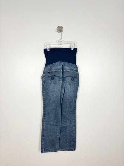 S - Indigo Blue Medium Wash Straight-Leg Jeans