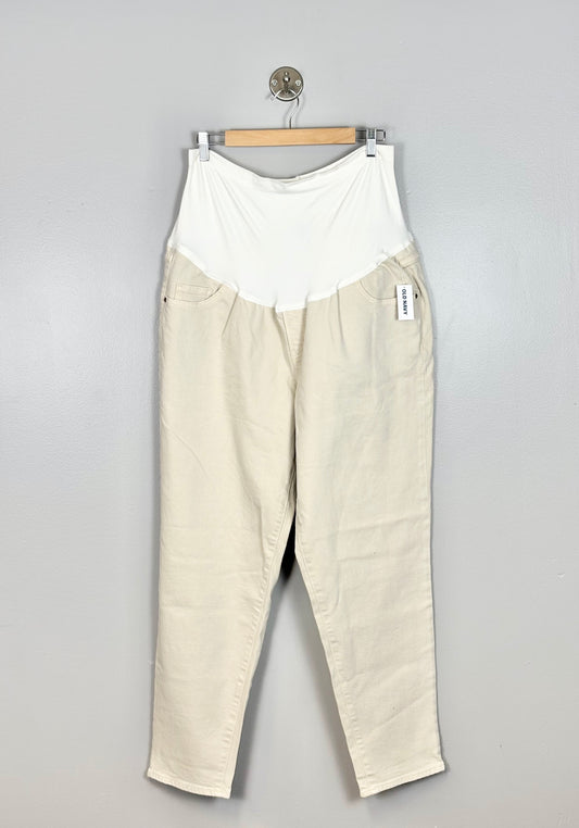 XXL (Size 18 Long) - Old Navy Cream Denim Jeans