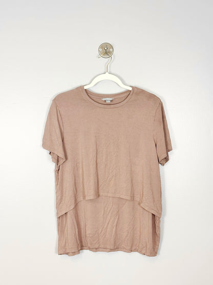 L - Thyme Mocha Nursing Shirt