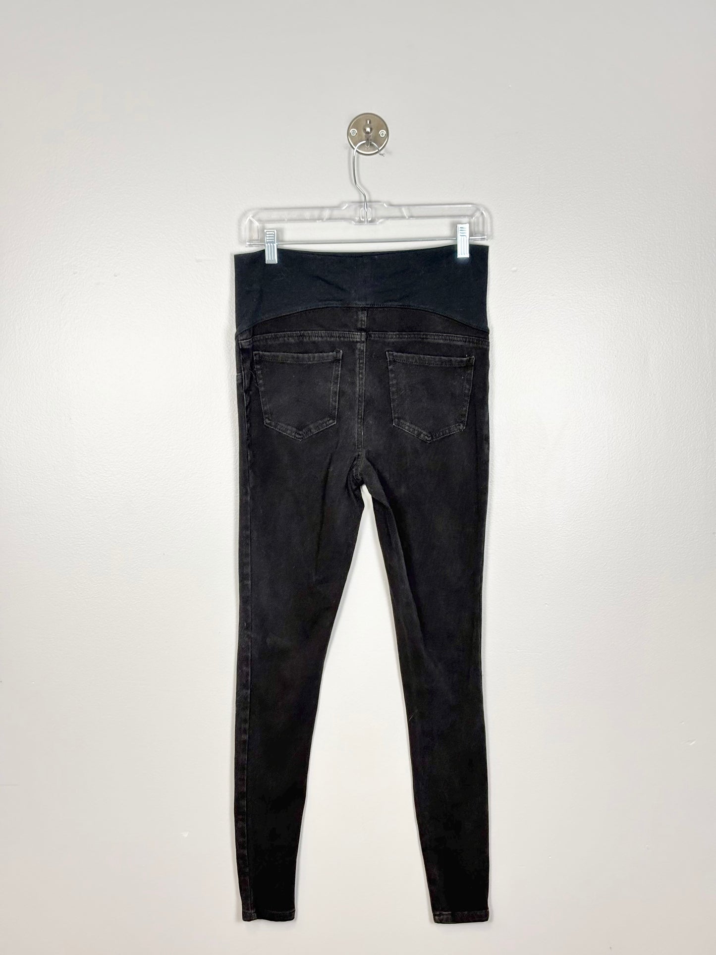 M - Paisley Sky Black Skinny Pants (Stretchy)