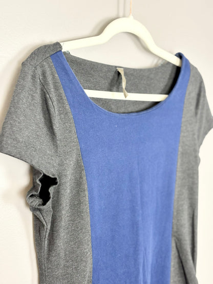 L - Thyme Blue Panel Shirt