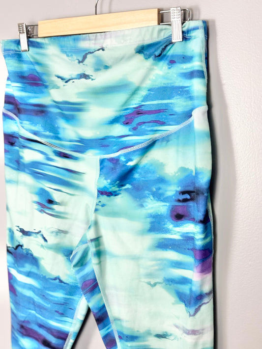 L - Old Navy Active Teal Leggings
