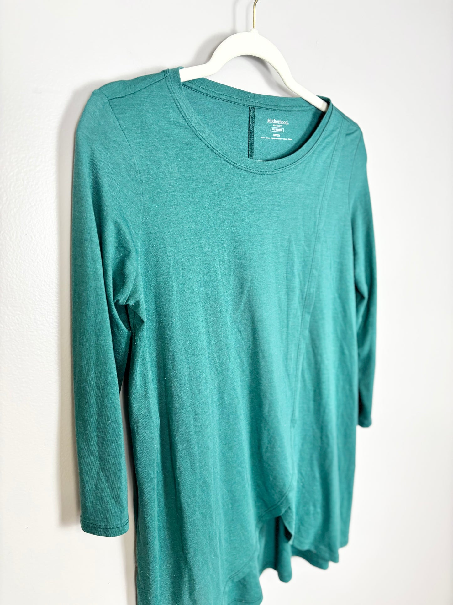 S - Motherhood Pine Green Nursing Shirt