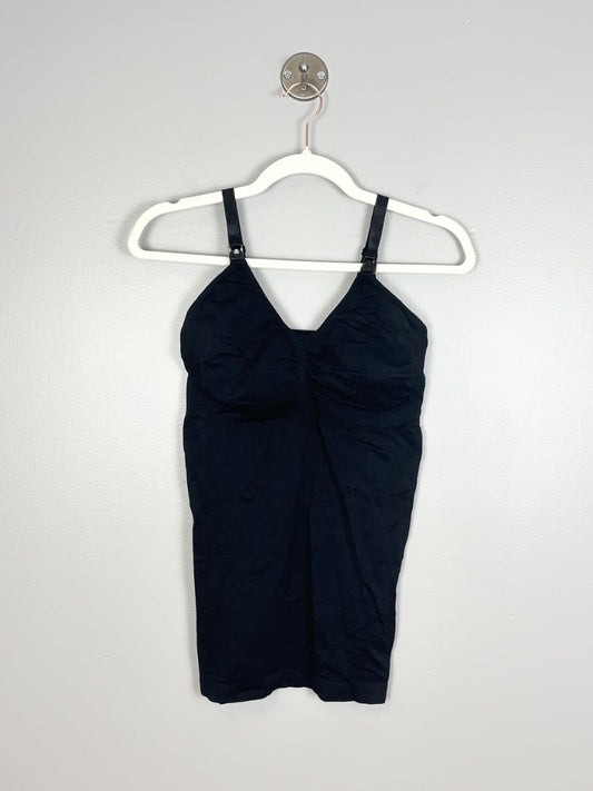 M - Black Ruched Nursing Camisole
