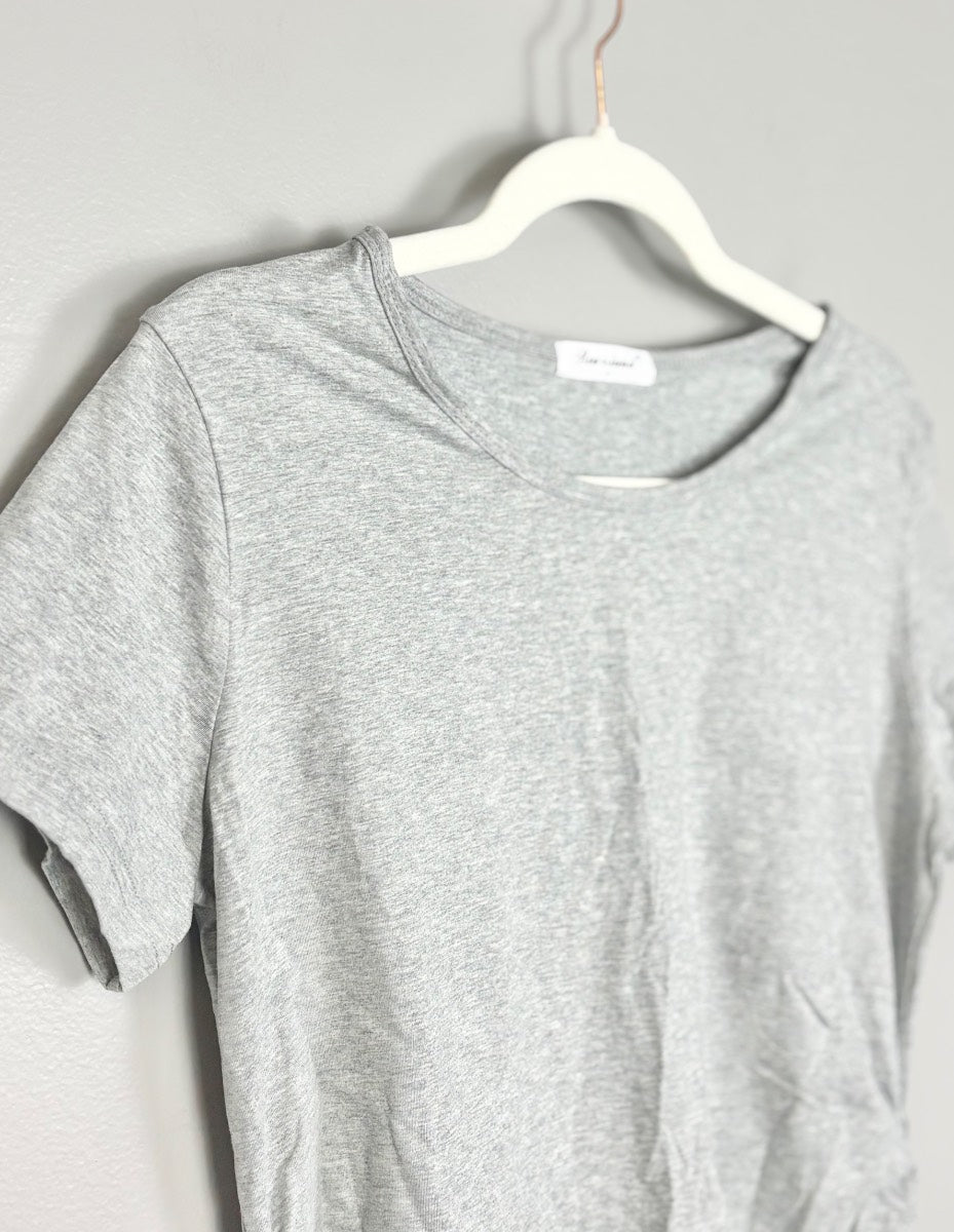 M - Bearsland Grey Ruched Side Tee