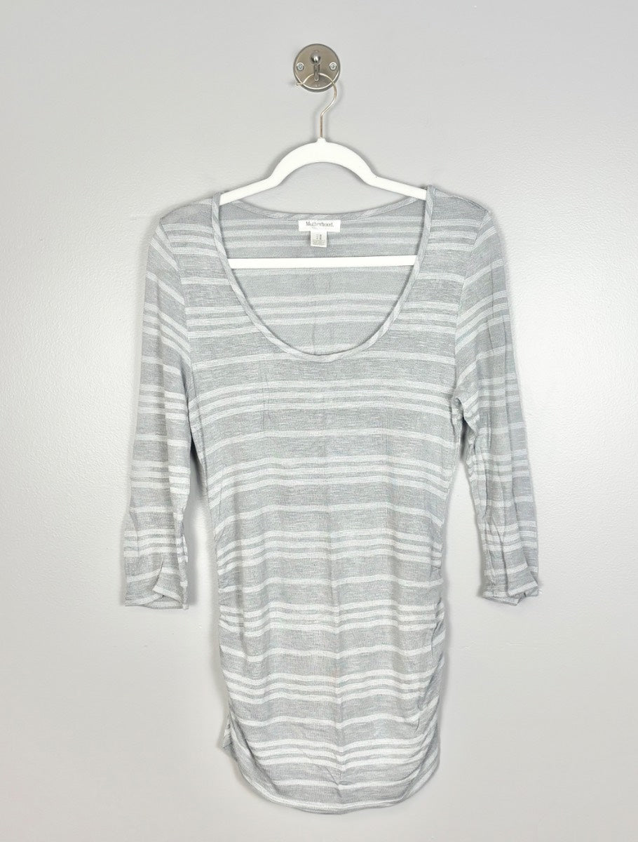 M - Motherhood Striped Scoop Neck Top