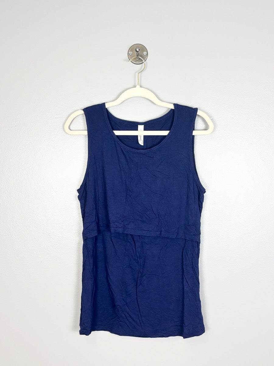 L - Sosolism Navy Nursing Tank