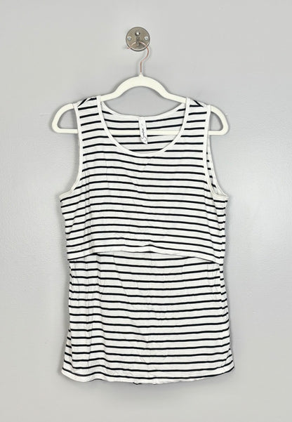 L - Sosolism Striped Nursing Tank