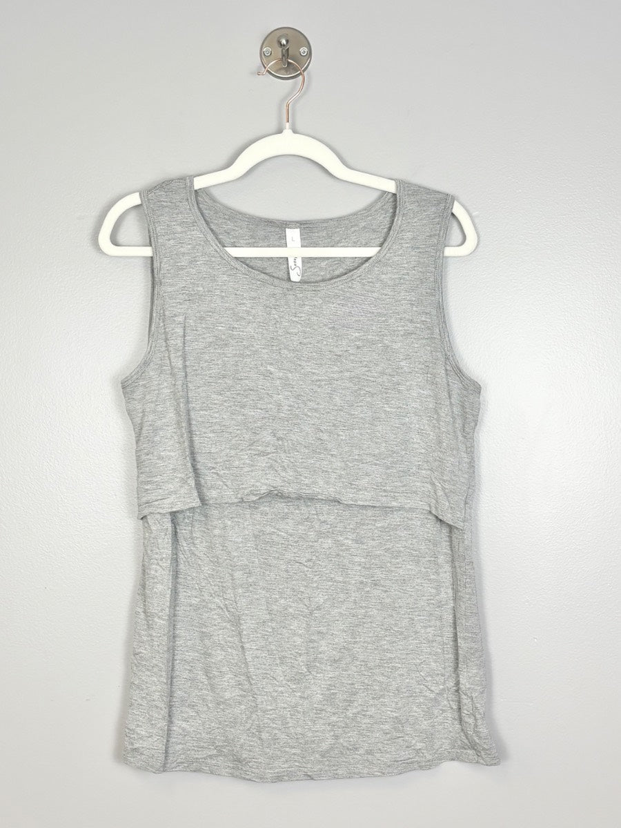L - Sosolism Grey Nursing Tank
