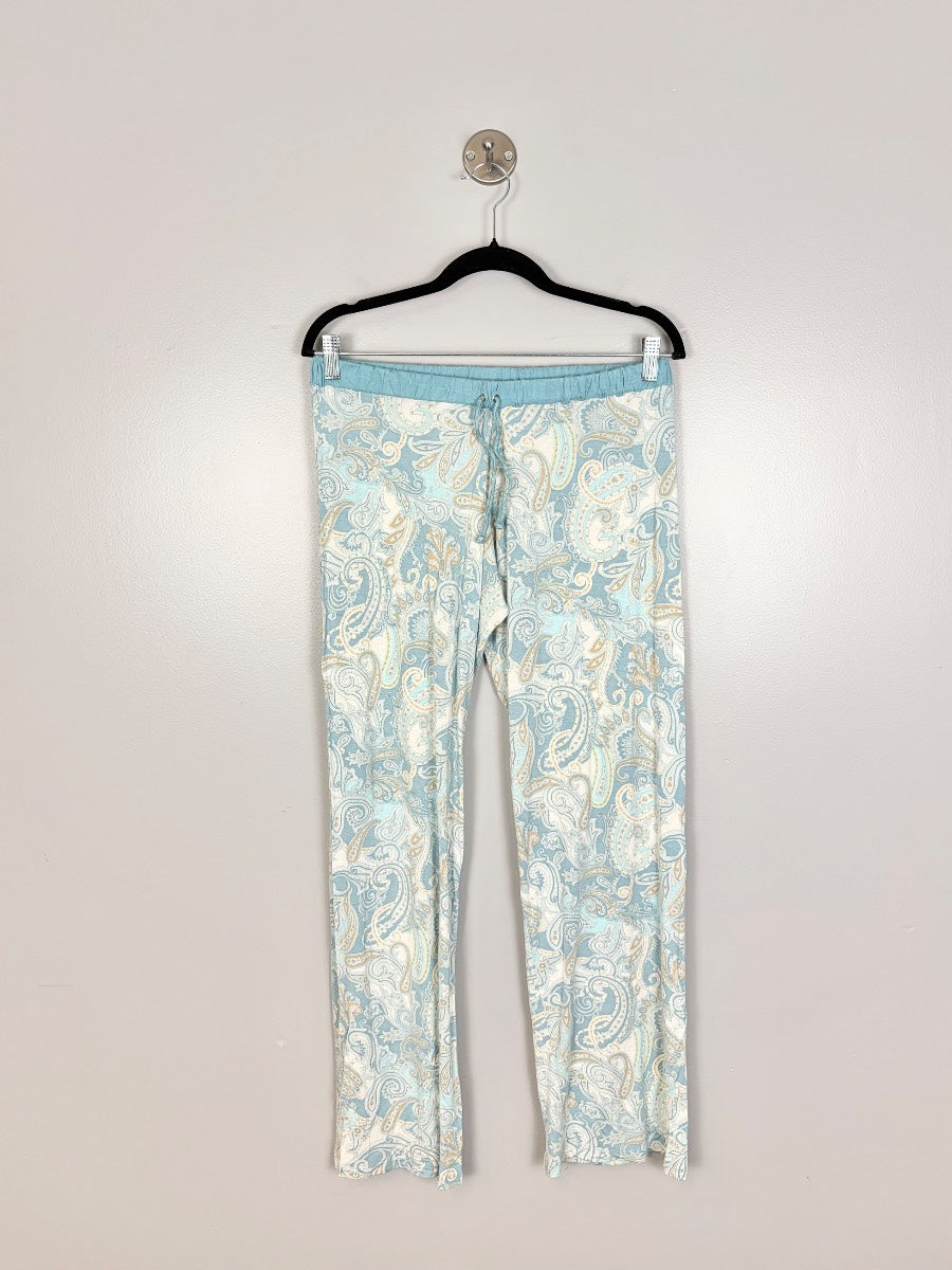 M - Cake Dusty Blue Paisley Print Lounge Pants
