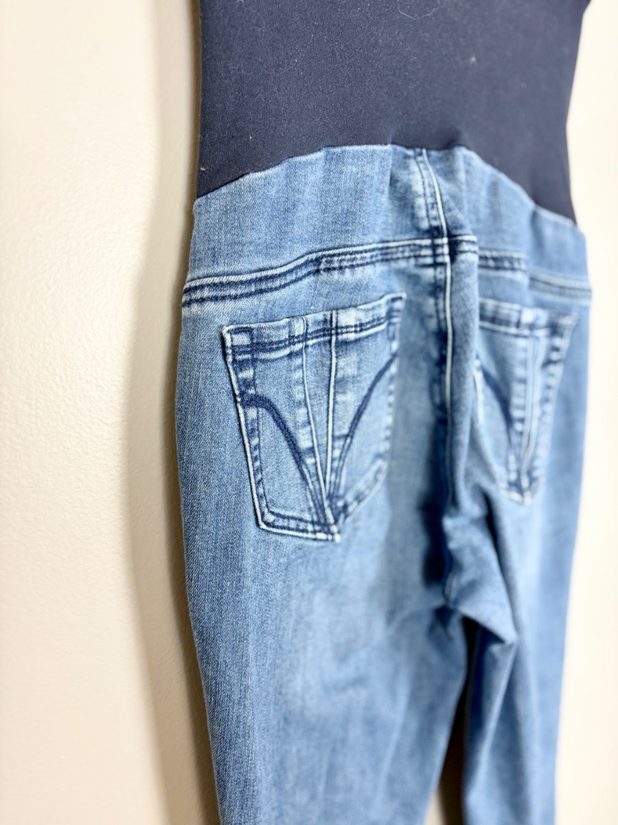 S - Indigo Blue Light Wash Straight Leg Jeans