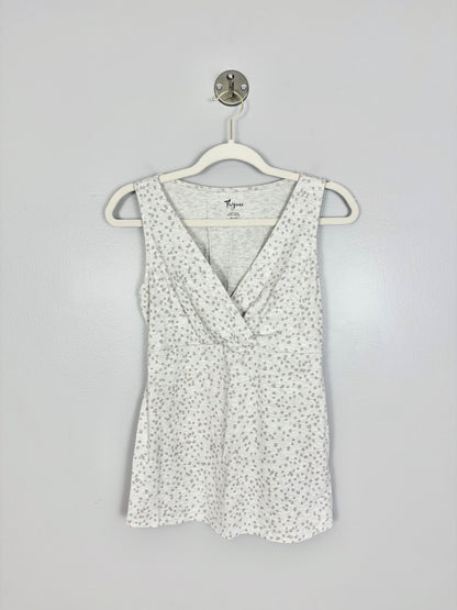 XS - Thyme Wrap Front Sleeveless Nursing Top