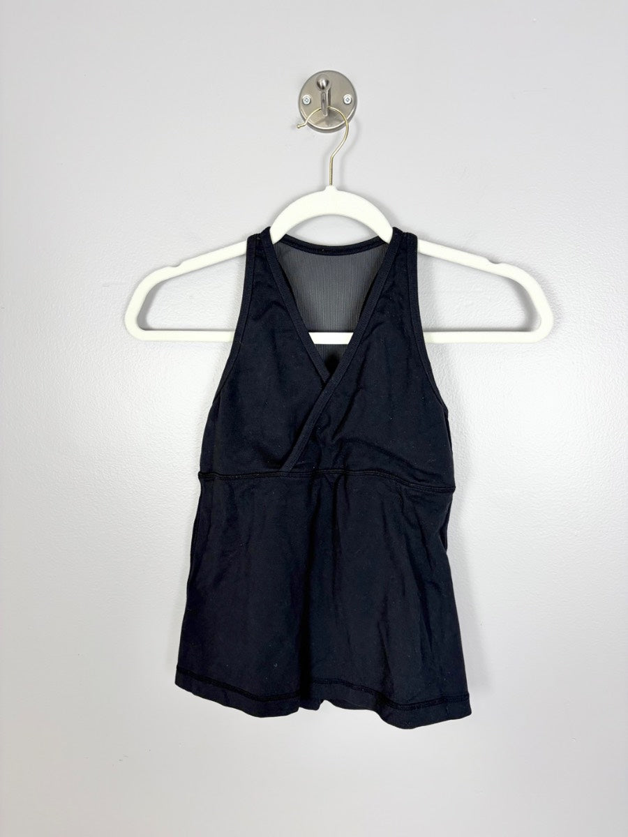 XS - Lulu Black Wrap Front Tank