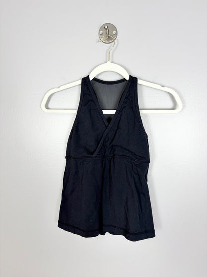 XS - Lulu Black Wrap Front Tank