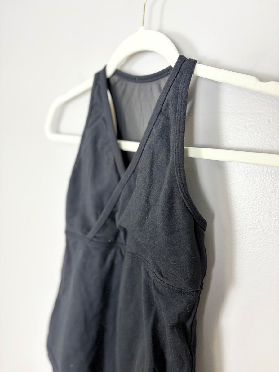 XS - Lulu Black Wrap Front Tank