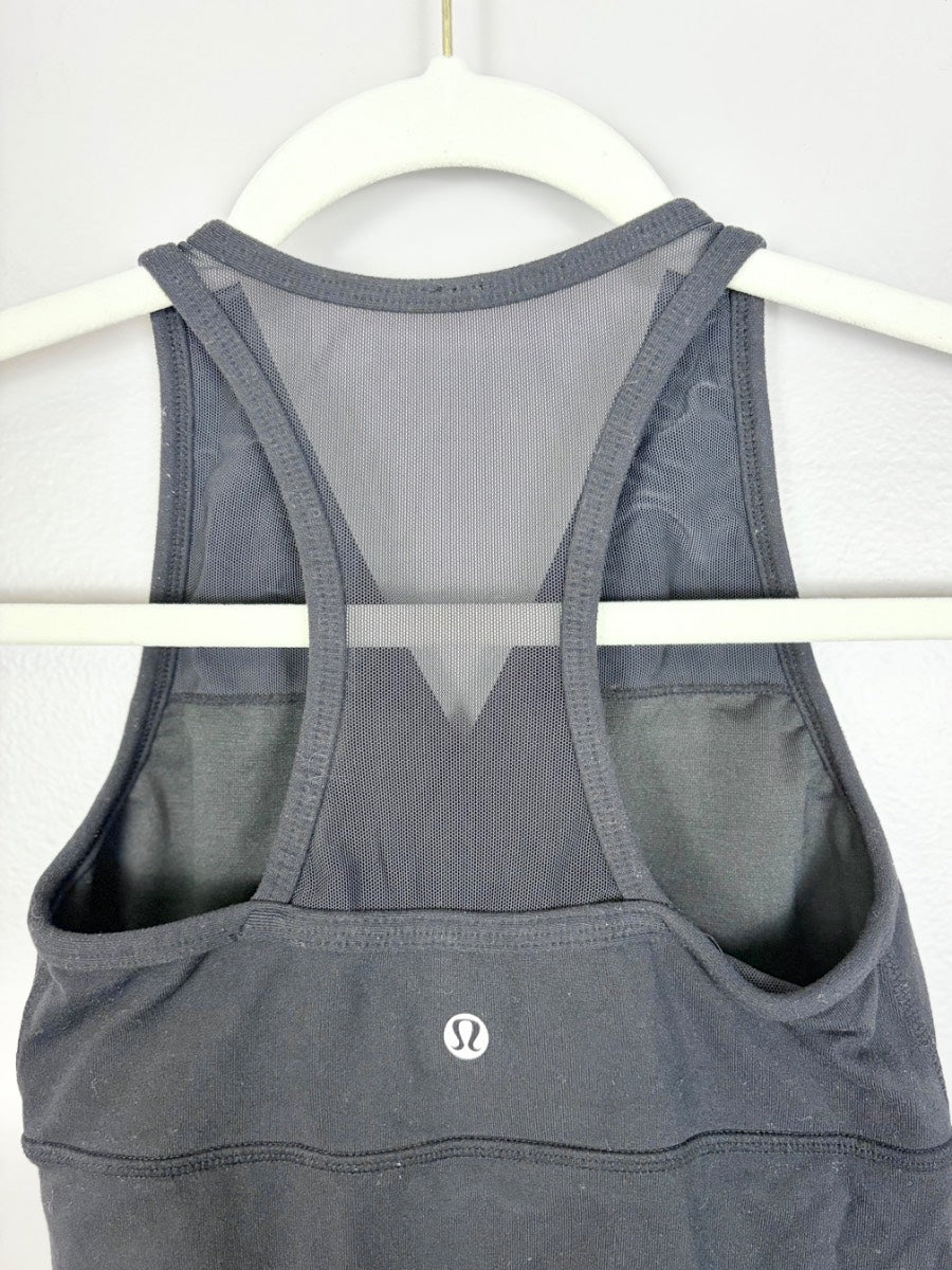 XS - Lulu Black Wrap Front Tank