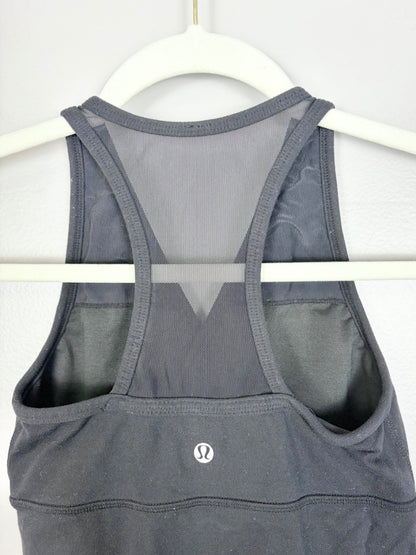 XS - Lulu Black Wrap Front Tank