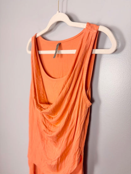 S - Thyme Burnt Coral Draped Nursing Top