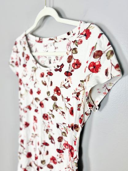 S - Thyme Ivory Floral Shirt