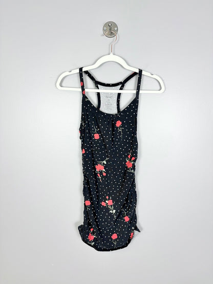 M - Kismet Black Floral Tank