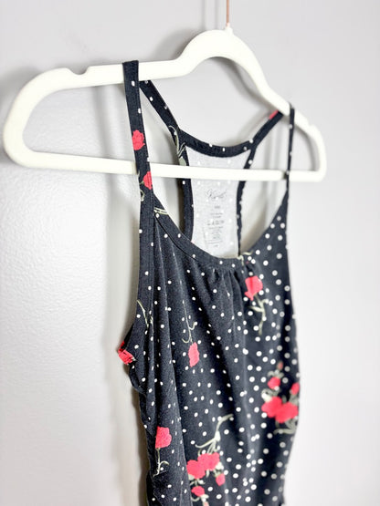 M - Kismet Black Floral Tank