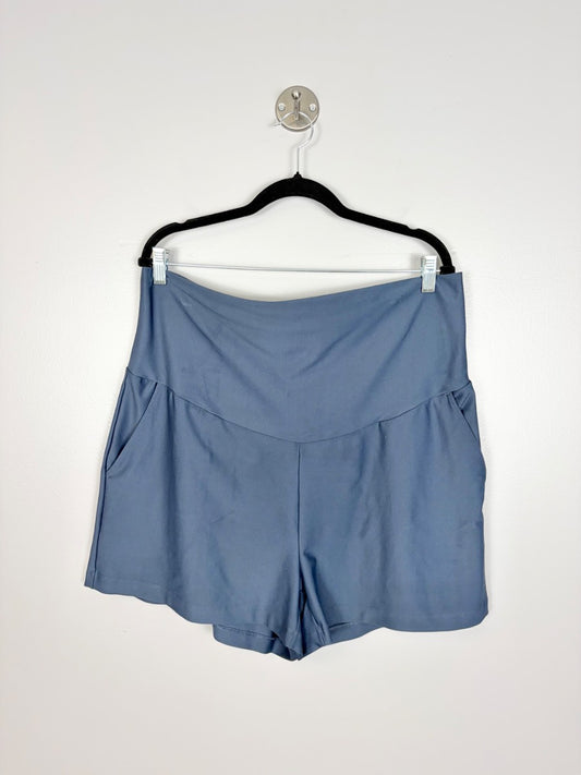 L - Old Navy Dusty Blue Maternity Shorts
