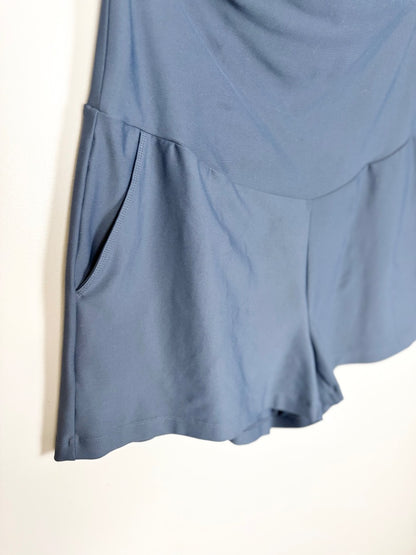 L - Old Navy Dusty Blue Maternity Shorts
