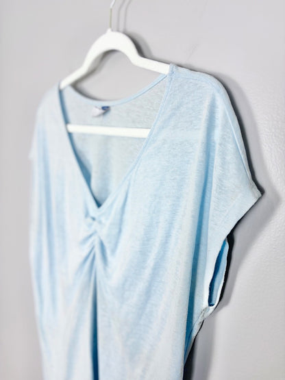 L - Old Navy Powder Blue Wrap Front Top