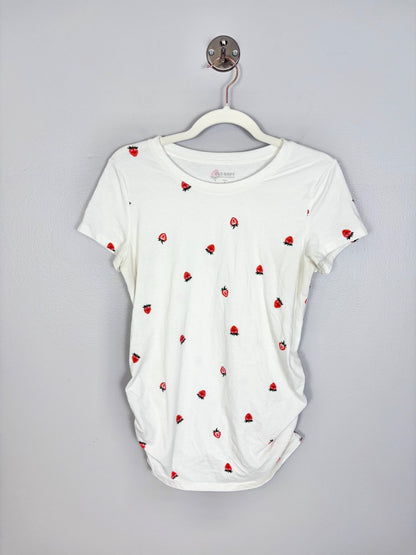 M - Old Navy Cream Strawberry Print Tee