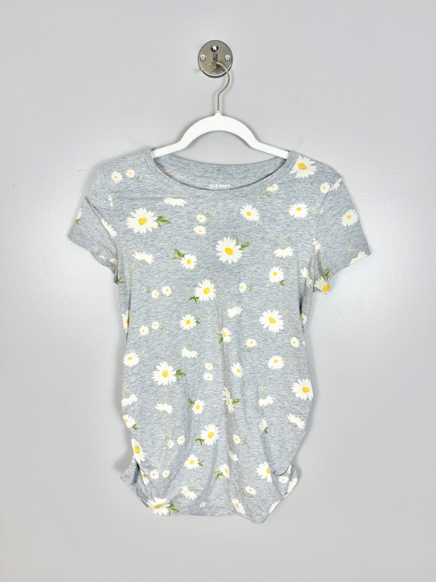 M - Old Navy Heather Grey Daisies Tee