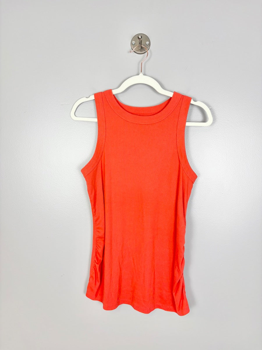 L - Old Navy Coral Ribbed Tank Top