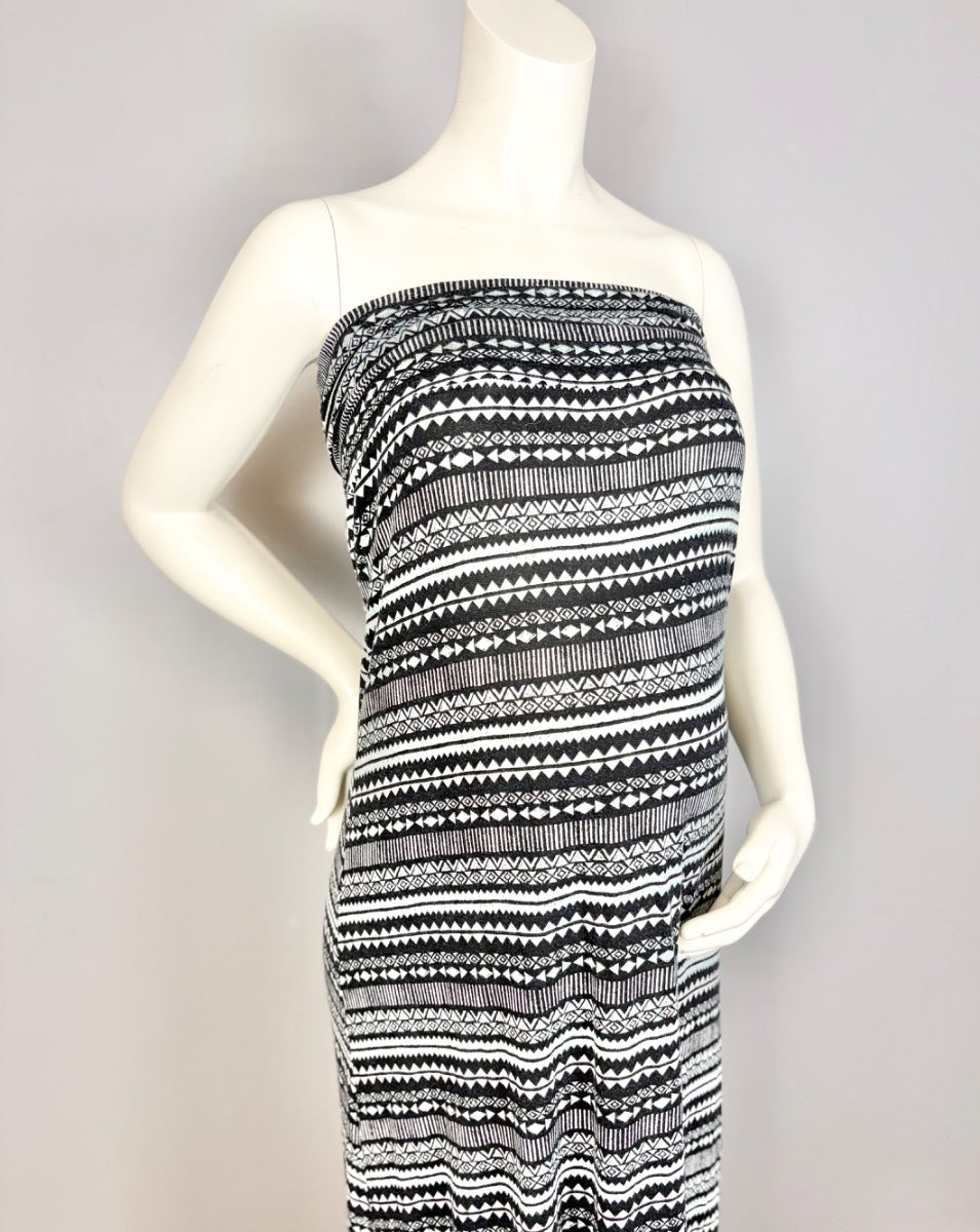 L - Empyre Black Tribal Print Strapless Tube Dress/Skirt