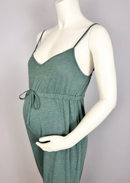 L - Shein Pine Green V-neck Jumpsuit