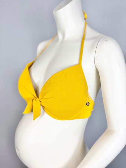 L - La Vie En Rose Marigold Tie-front Bikini Top