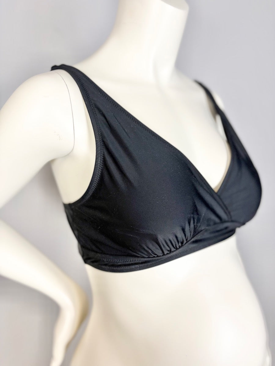 L - Thyme Navy Triangle Bikini Top