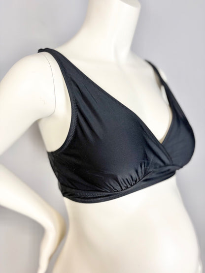 L - Thyme Navy Triangle Bikini Top