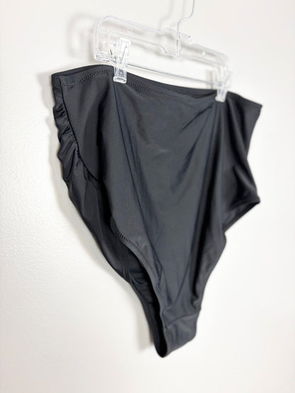 L - Charcoal High-waisted Bikini Bottom