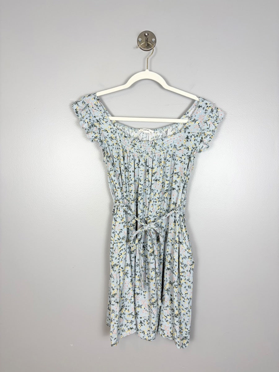 M - Hello Miz Periwinkle Floral Mini Dress/Shirt