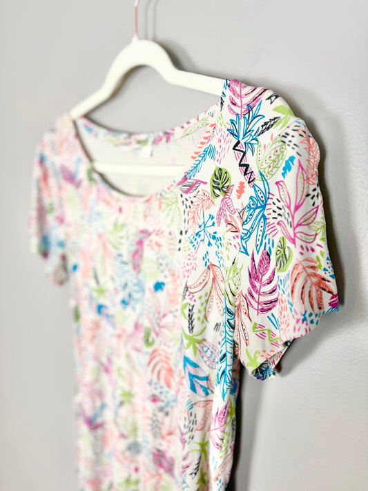 S - Thyme Tropical Print Top