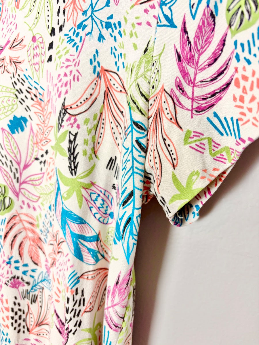 S - Thyme Tropical Print Top