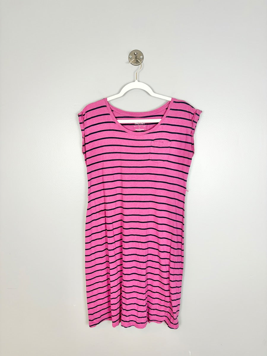 S - Bump Start Striped T-shirt Dress