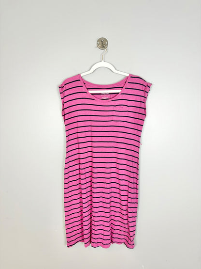 S - Bump Start Striped T-shirt Dress