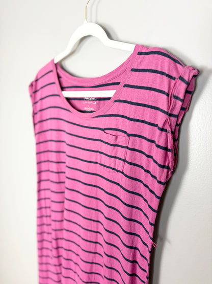 S - Bump Start Striped T-shirt Dress