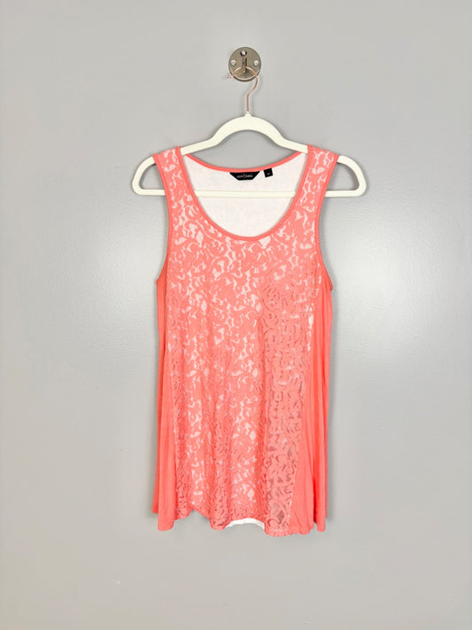 S - Stork & Babe Coral Lace Tank
