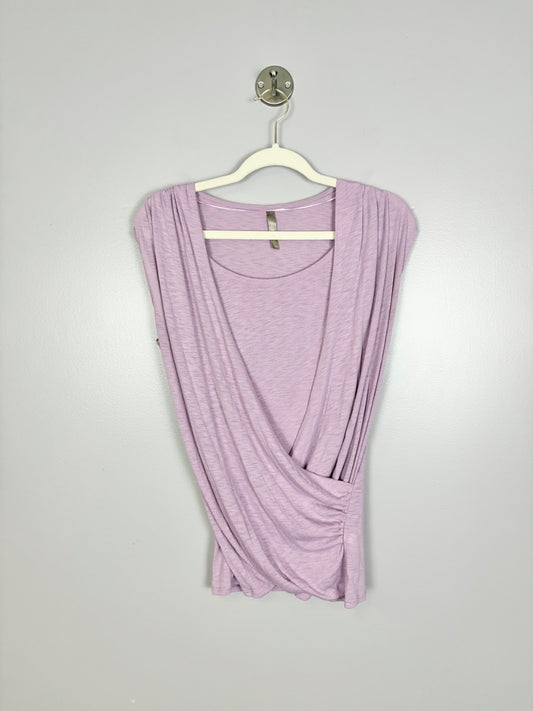 S - Thyme Lilac Wrap Front Nursing Top