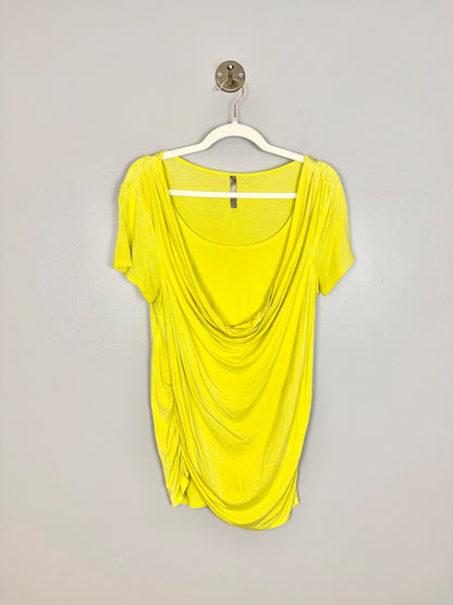 L - Thyme Yellow Nursing Draped Top