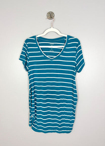 L - Paisley Sky Striped T-shirt